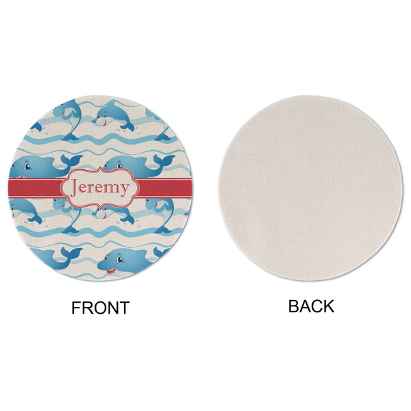 Dolphins Round Linen Placemats - APPROVAL (single sided)
