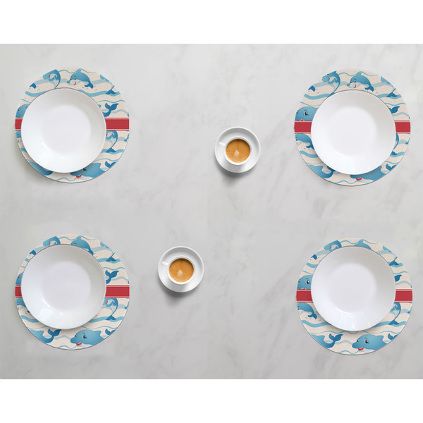 Dolphins Round Linen Placemats - LIFESTYLE (set of 4)