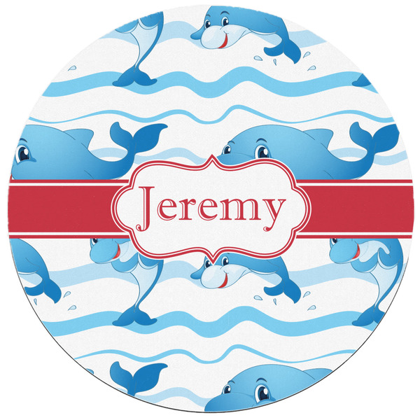 Dolphins Round Mousepad - APPROVAL