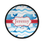 Dolphins Iron On Round Patch w/ Name or Text
