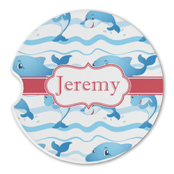Dolphins Sandstone Car Coaster - Single (Personalized)
