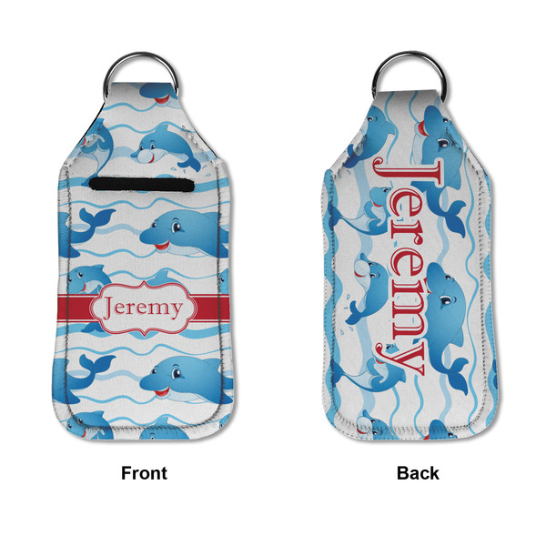 Dolphins Sanitizer Holder Keychain - Large APPROVAL (Flat)