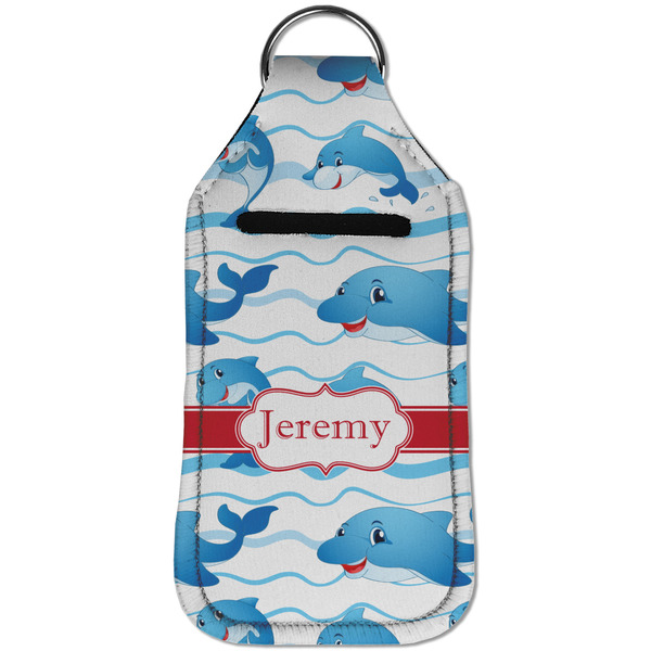 Dolphins Sanitizer Holder Keychain - Large (Front)