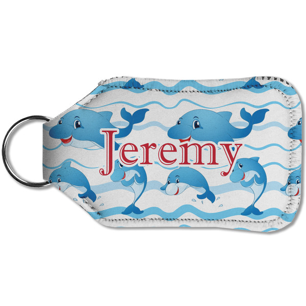 Dolphins Sanitizer Holder Keychain - Small (Back)