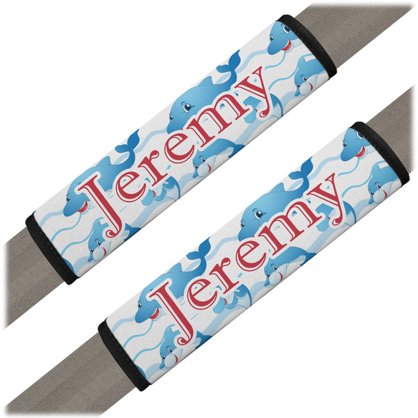 Custom Dolphins Seat Belt Covers (Set of 2) (Personalized)