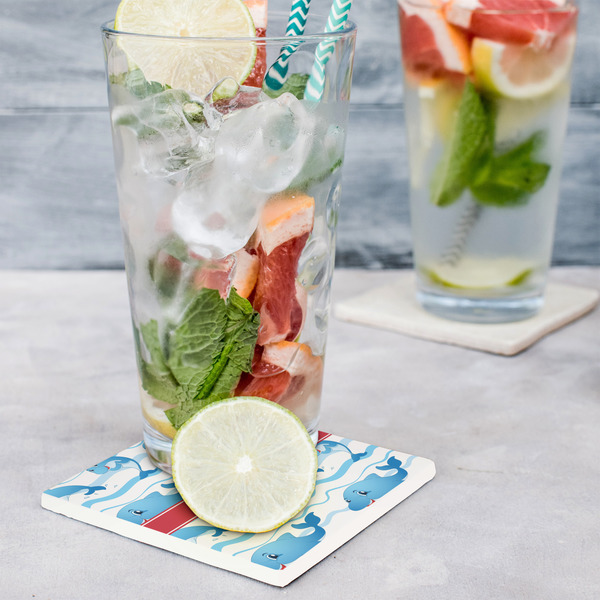 Dolphins Set of 4 Stone Coasters - In Context View