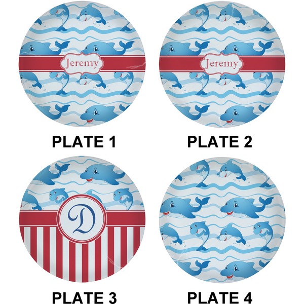 Dolphins Set of Lunch / Dinner Plates (Approval)
