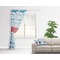 Dolphins Sheer Curtain With Window and Rod - in Room Matching Pillow