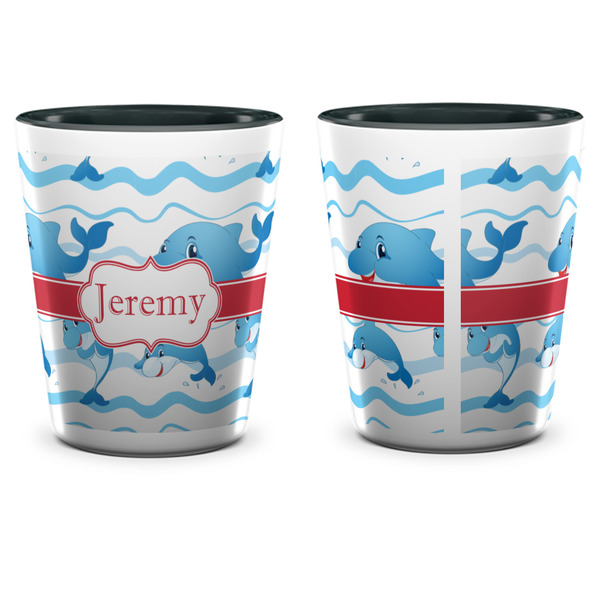 Dolphins Shot Glass - Two Tone - APPROVAL