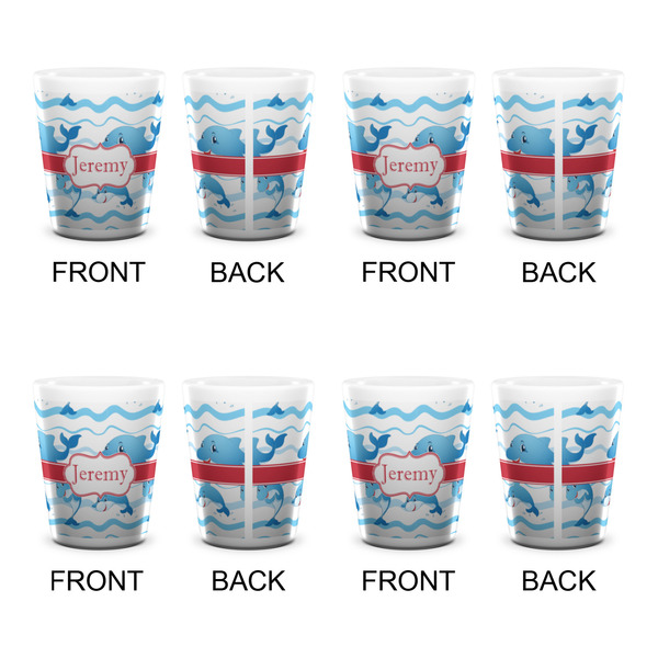 Dolphins Shot Glass - White - Set of 4 - APPROVAL