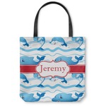 Dolphins Canvas Tote Bag - Large - 18"x18" (Personalized)
