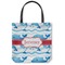 Dolphins Canvas Tote Bag - Small - 13"x13" (Personalized)
