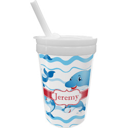 Dolphins Sippy Cup with Straw (Personalized)