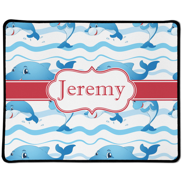 Custom Dolphins Large Gaming Mouse Pad - 12.5" x 10" (Personalized)