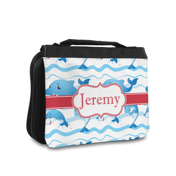 Custom Dolphins Toiletry Bag - Small (Personalized)