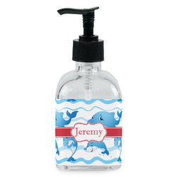 Dolphins Glass Soap & Lotion Bottle - Single Bottle (Personalized)