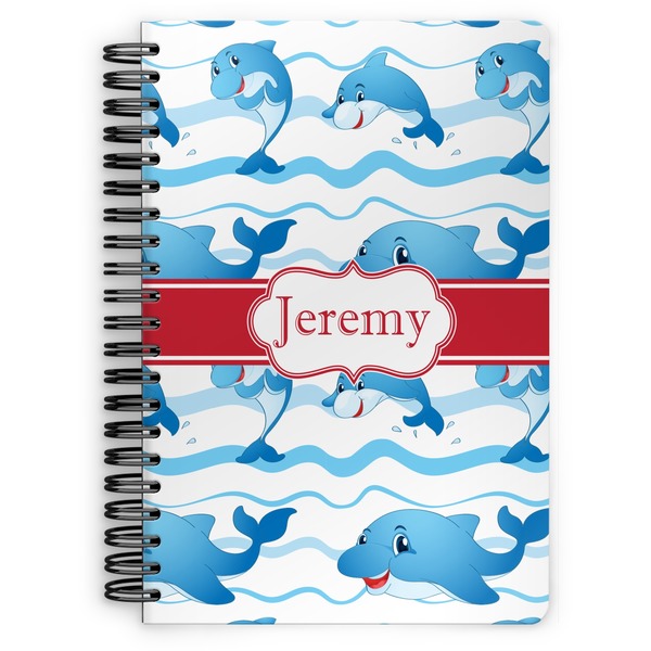 Custom Dolphins Spiral Notebook (Personalized)