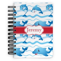 Dolphins Spiral Notebook - 5x7 w/ Name or Text