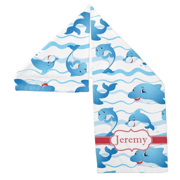 Dolphins Sports Towel Folded - Both Sides Showing