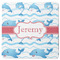 Dolphins Square Coaster Rubber Back - Single