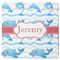 Dolphins Square Rubber Backed Coaster (Personalized)