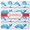 Dolphins Square Rubber Backed Coaster (Personalized)