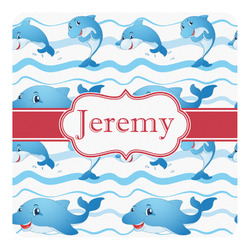 Dolphins Square Decal - Medium (Personalized)