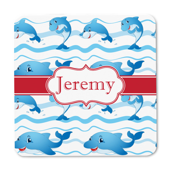 Dolphins Square Fridge Magnet - FRONT