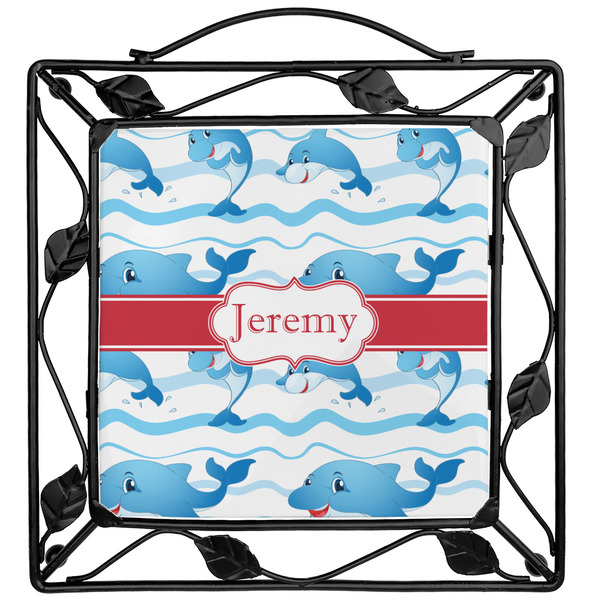Custom Dolphins Square Trivet (Personalized)