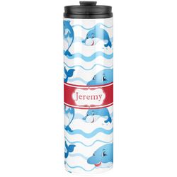 Dolphins Stainless Steel Skinny Tumbler - 20 oz (Personalized)
