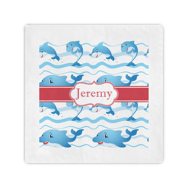 Custom Dolphins Standard Cocktail Napkins (Personalized)