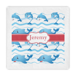 Dolphins Standard Decorative Napkins (Personalized)