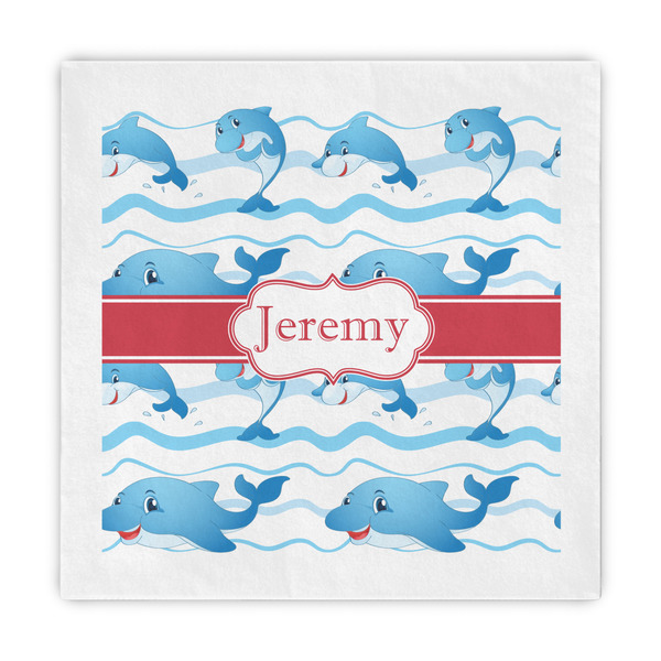 Custom Dolphins Decorative Paper Napkins (Personalized)