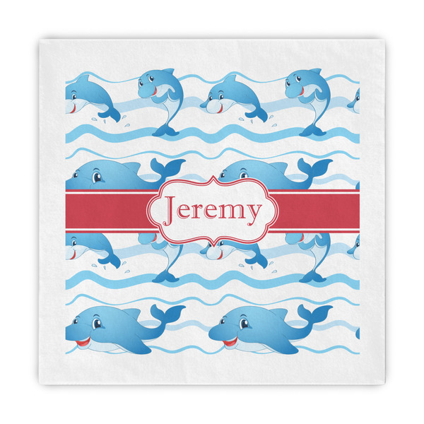Custom Dolphins Standard Decorative Napkins (Personalized)