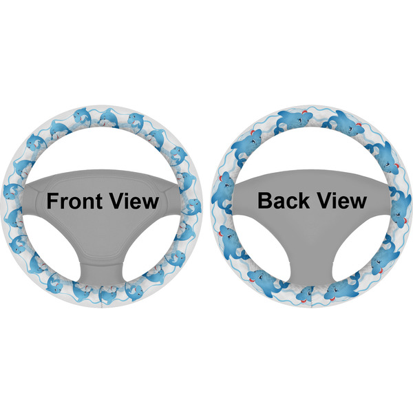 Dolphins Steering Wheel Cover- Front and Back