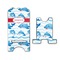 Dolphins Stylized Phone Stand - Front & Back - Large