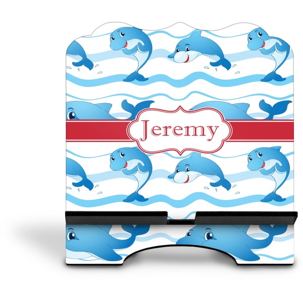 Dolphins Stylized Tablet Stand - Front without iPad
