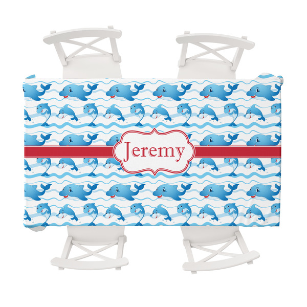 Custom Dolphins Tablecloth - 58"x102" (Personalized)