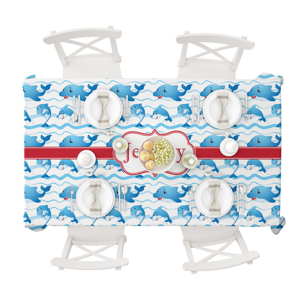 Dolphins Tablecloths (58"x102") - TOP VIEW