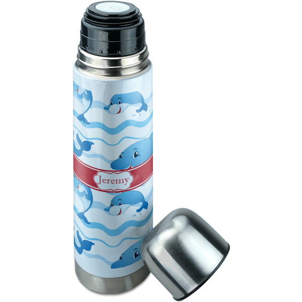 Dolphins Thermos - Lid Off