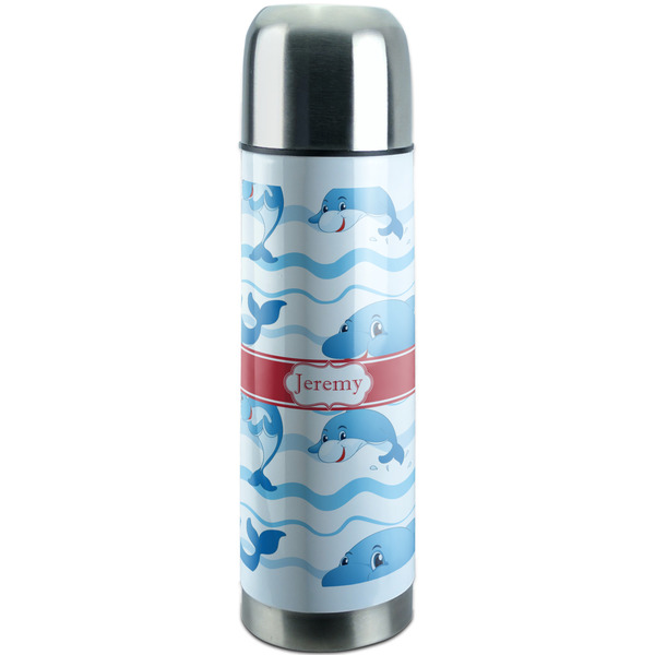 Custom Dolphins Stainless Steel Thermos (Personalized)