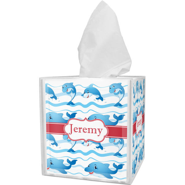 Custom Dolphins Tissue Box Cover (Personalized)