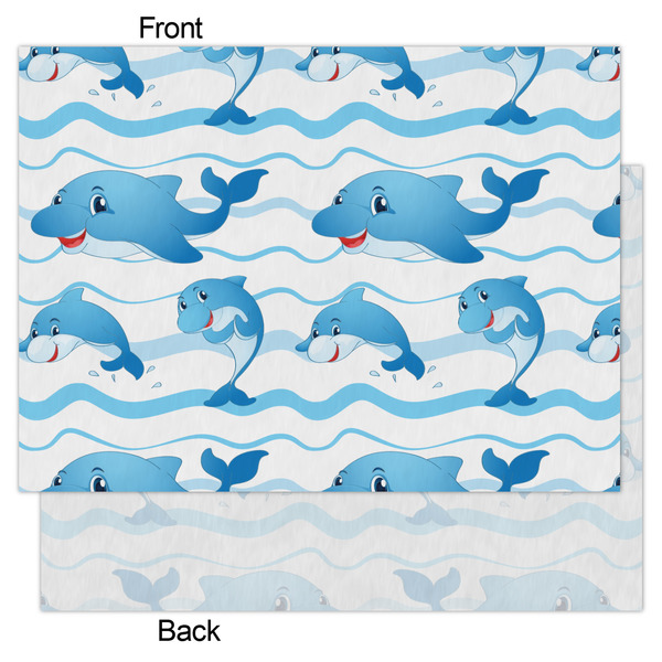 Dolphins Tissue Paper - Heavyweight - Large - Front & Back