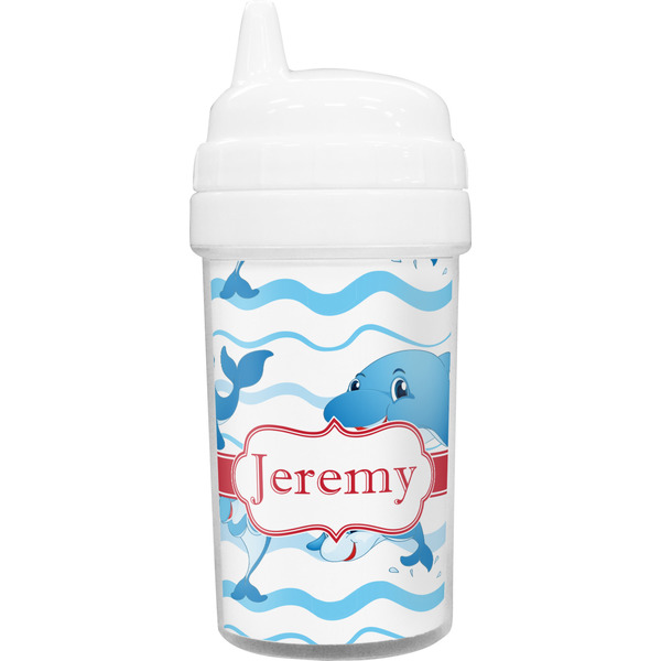 Custom Dolphins Toddler Sippy Cup (Personalized)
