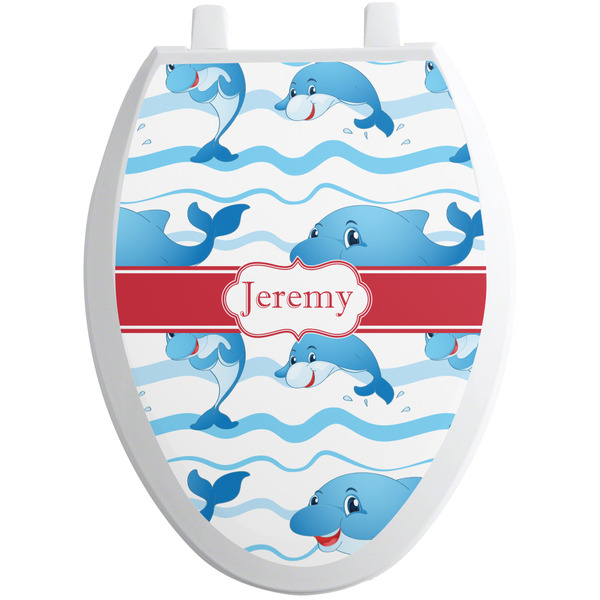 Dolphins Toilet Seat Decal (Personalized)