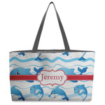 Dolphins Beach Totes Bag - w/ Black Handles (Personalized)