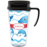 Dolphins Acrylic Travel Mug with Handle (Personalized)