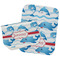 Dolphins Two Rectangle Burp Cloths - Open & Folded