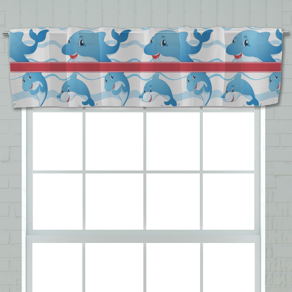 Dolphins Valance - Closeup on window