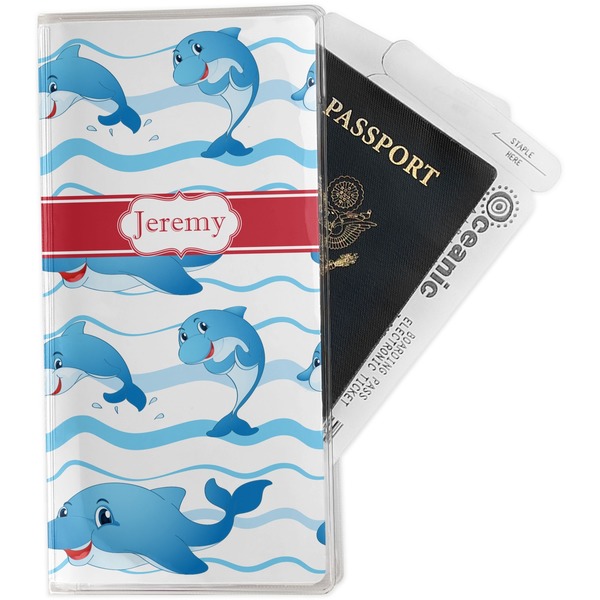 Custom Dolphins Travel Document Holder